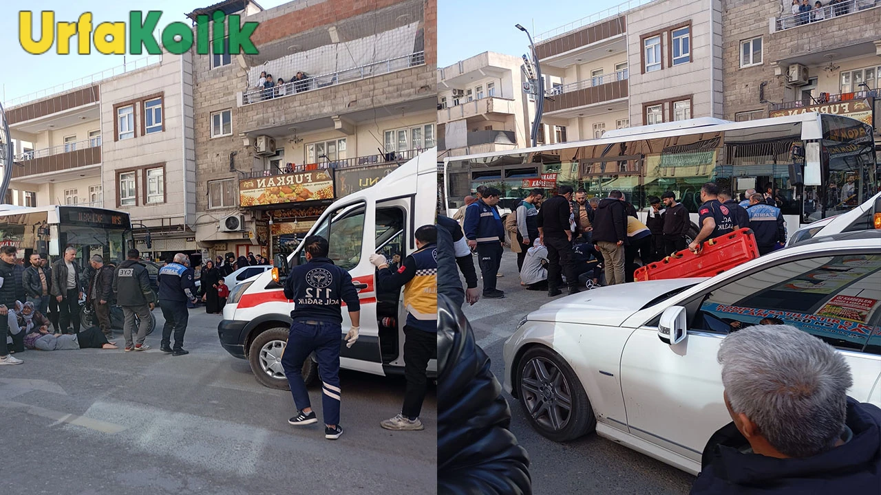 Şanlıurfa'da Kadına Otobüs Çarptı: Yolun Karşısına Geçmeye Çalışırken Kaza Anı Kamerada!